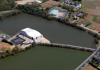 築上町火葬場（清浄園）上空からの画像