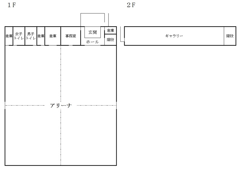 築上町椎田体育館見取図