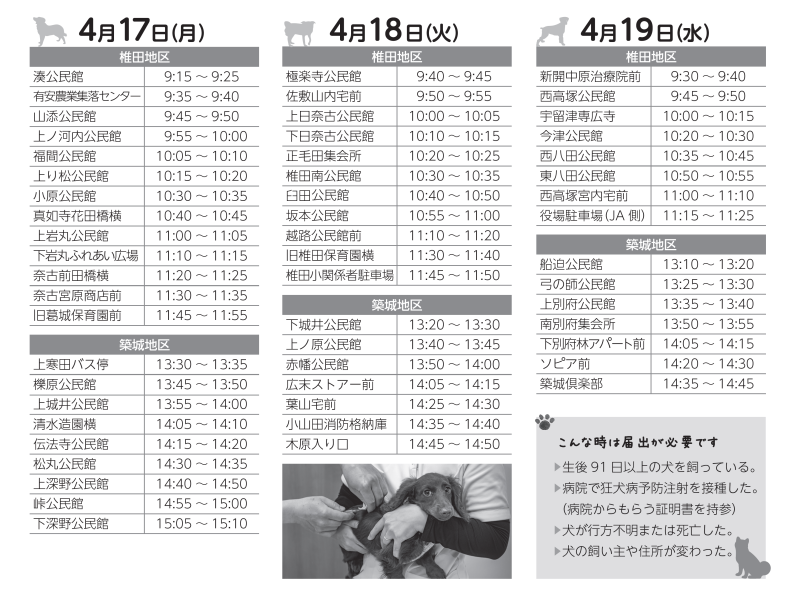 日程表